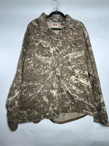 Vtg Wrangler Rugged Wear Hunting Mens Camo Button Down Collared Shirt Sz 2XL EUC - Picture 1 of 11