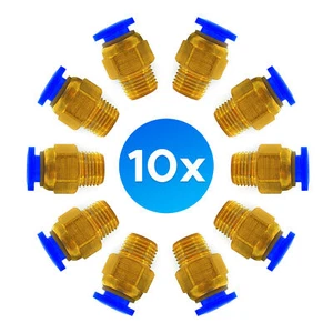 10x PC4-01 Pneumatik Steckverbinder - 3D-Drucker Teflon PTFE Schlauch Verbinder - Photo 1/1
