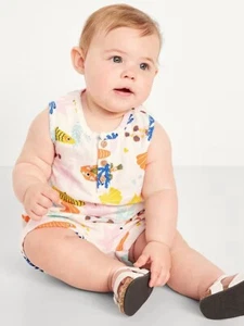 Old Navy Unisex Double-Weave Tank Top and Shorts Set for Baby 18-24 Months New - Picture 1 of 6