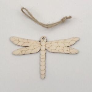 Libelle geformt Unvollendete Holz scheiben  Hängende Ornamente
