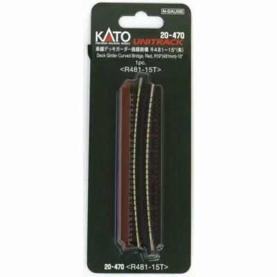Kato 20-470 Curve Deck Girder Bridge Red R481-15° N Scale - Image 1 of 2