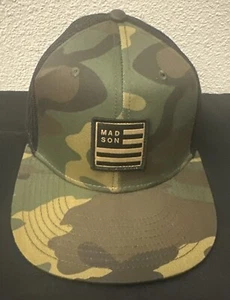 Madson Empire Flag Camo Black Otto Snapback Trucker Hat Baseball Bap Mesh Back - Picture 1 of 6