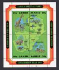 1972 Zambia Ms 176 National Parks Miniature Sheet Superb Unmounted Mint