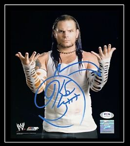 WWE JEFF HARDY HAND SIGNED 8X10 ORIGINAL PHOTO FILE PHOTO WITH PROOF & PSA COA