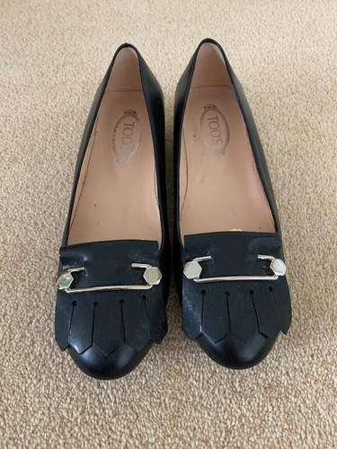 TOD’S Scarpe da donna piatte Tods taglia EU 35 pelle nera