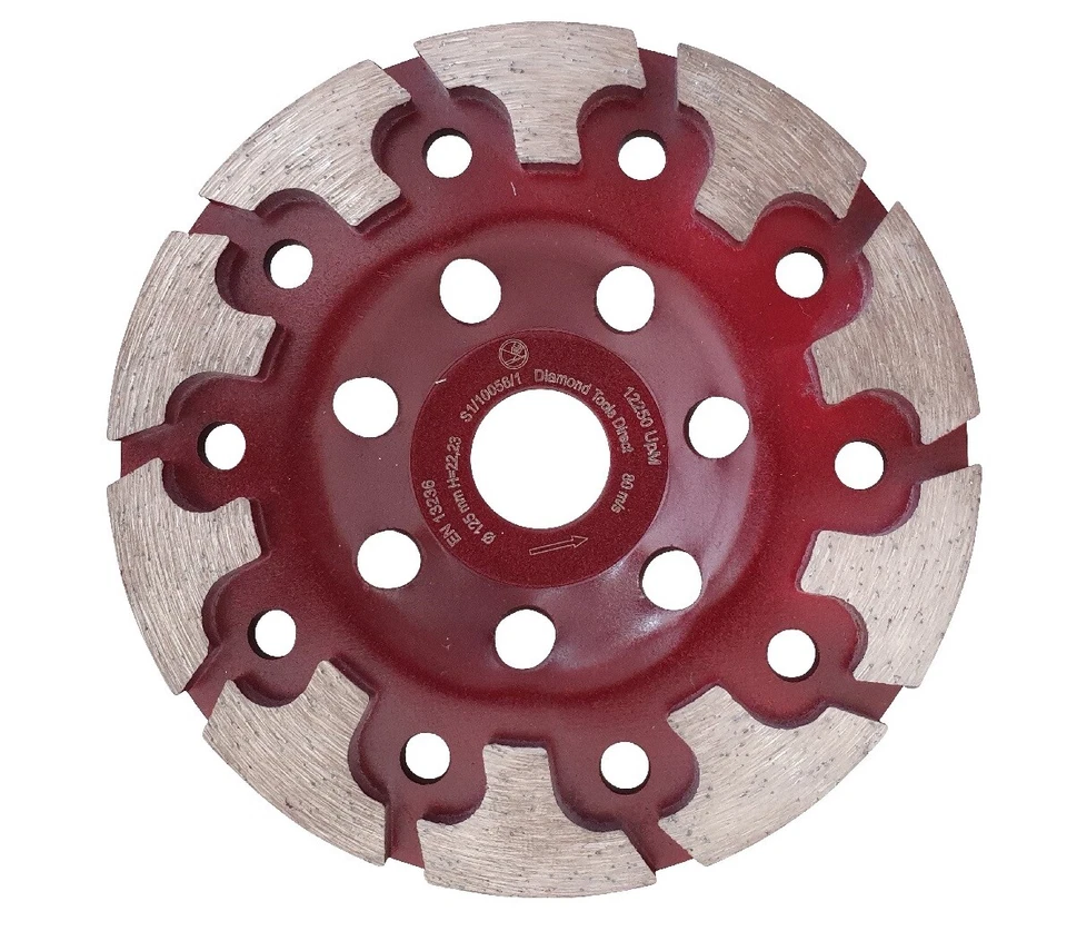 DIAMOND TOOLS DIRECT Premium Diamant Schleifteller T-SEG. Ø125mm Topfscheibe Beton BÜWA