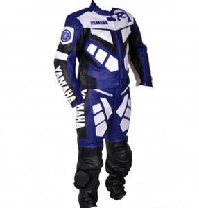 YAMAHA R1 Carreras Motocicleta Motocicleta Motociclista Cuero Chaqueta Pantalón - Imagen 1 de 4