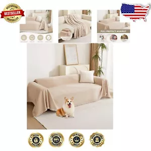 Versatile 3-Cushion Chenille Sofa Cover - Stylish Protection for Pets & Kids - Picture 1 of 11