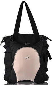 Obersee Innsbruck Diaper Bag / Tote w Cooler + Changing Pad Black White NEW  - Picture 1 of 14