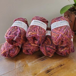 Moda Dea Cartwheel yarn destash lot Bronzeberry colorway 7 skeins Made in Italy - Picture 1 of 10