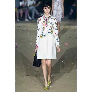 3.1 Phillip Lim Ivory Floral Coat With Nailhead Silver Studs Size 0 - Picture 1 of 7