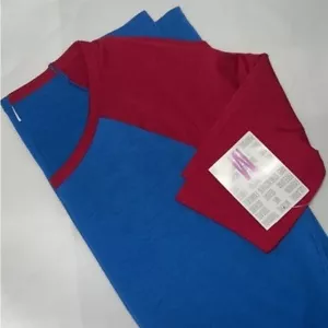 Neu mit Etikett Lularoe Julia solides Midikleid dehnbar Größe Medium blau rot - Bild 1 von 7