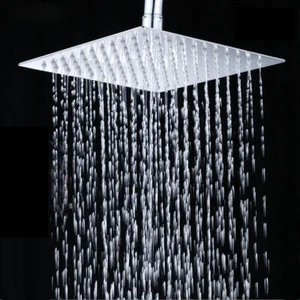 US Quadrat 8 Zoll Regendusche Kopf Decke/Wandhalterung Mischbatterie ohne Arm - Bild 1 von 8