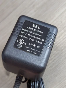 SEL AC/DC Adapter Power Supply TL12500D-08 Output 12V 500mA - Picture 1 of 3