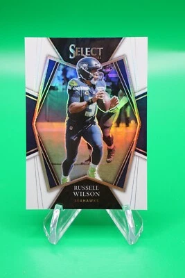 2021 Select Base Premier Level White Prizm SP /35 #130 Russell Wilson JB6 - Image 1 of 2