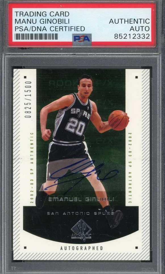 Autógrafo Manu Ginobli PSA ADN Firmado 2003 Upper Deck SP Novato F/X Foto 1 de 1