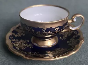 WEIMAR KATHARINA Mokkatasse MOKKAGEDECK Gedeck Tasse - KOBALT-BLAU GOLD 2 tlg. - Bild 1 von 6