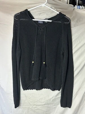 Sudadera con capucha/malla negra para mujer wsc-Sonoma PXL Foto 1 de 4