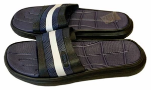 Men Slip On Sport Sandals Slides Rubber Flip Flops Shower Slippers Navy Black 8 - Picture 1 of 3
