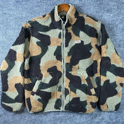 New Dickies Fleece Jacket Mens Medium Zip Up Mount Hope Camo - Image 1 of 4