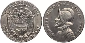 Panama - Medio 1/2 Balboa 1980 - Km#12b - Picture 1 of 1