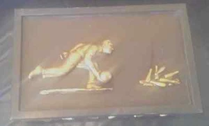 MEN'S BOWLING THEME JEWELRY WOODEN BOX 50'S STYLE - Picture 1 of 3