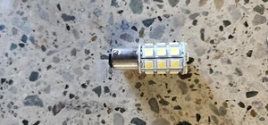 12V BA15D LED LIGHT GLOBE WHITE 27 SMD 5050 Caravan Car Auto Indicator Cool 1142 - Picture 1 of 1