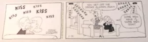 "MR. ABERNATHY": Hot Kisses ORIG DAILY COMIC STRIP ART SIGNED by FRANK RIDGEWAY - Picture 1 of 2