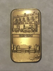 Coca Cola Columbus GA 75th Anniversary 1 oz Bronze Bar rarer Type 1 (no silver) - Picture 1 of 2