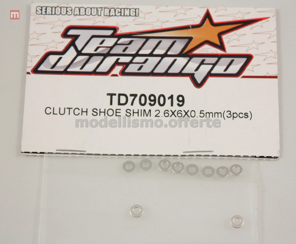 Team Durango TD709019 Washers 2.6x6x0.5mm (3) Clutch Shoe Shim modeling - Image 1 of 1