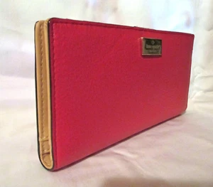 NWT KATE SPADE NEW YORK HIGHLAND PLACE STACY LEATHER WALLET - Deep Blaze - $128 - Picture 1 of 7