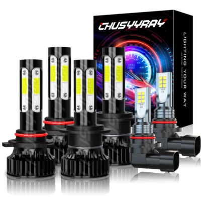 Fit SAAB 9-5 2010 2011 LED Headlight High Low Beam + Fog Light Bulbs Combo Kit - Image 1 of 4