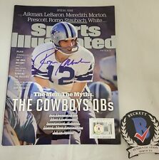 Roger Staubach Signed Sports Illustrated Cover Dallas Cowboys Myth 2017 Beckett 