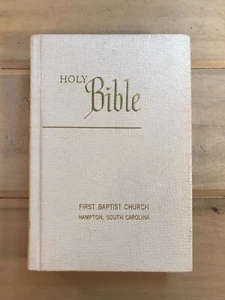 Holy Bible KJV HC Vintage First Baptist Church Hampton SC American Bible Society - Picture 1 of 8