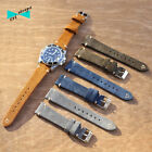Cinturino orologio in pelle scamosciato marrone verde blu vintage 20*16 22*18 mm