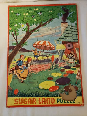 Vintage Frame Tray Puzzle 1965 SUGAR LAND 4522-4 Milton Bradley ONE PC MISSING - Image 1 of 4