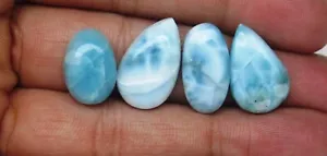 Natural Larimar Cabochon Mix Lot 40.00 ct Loose Gemstone Handmade J 3371 - Picture 1 of 5
