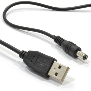 USB-A to 2.1 5.5mm Barrel Jack Male DC 5v power charger plug adapter cable lead - Picture 1 of 2