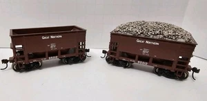 (2) Roundhouse HO 22' Ore Car Great Northern 95012 with Load, metal Wheels, KD's - Picture 1 of 4