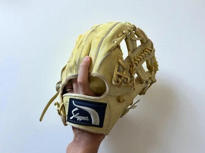 Kubota Slugger Guante de Béisbol Infielder Cuero Amarillo Antiguo Japón Foto 1 de 4