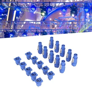 10 Sets 3 Pin Power Connector Professional Stage Light Power Cable Plug For NEW - Afbeelding 1 van 12