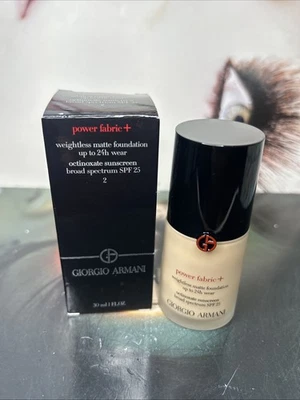 NIB Giorgio Armani POWER FABRIC+ 2.0 Fair Olive Matte Foundation spf 25! - Image 1 of 4