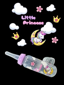Adult Baby Bottle - ABDL - Little Princess Unicorn - Picture 1 of 9