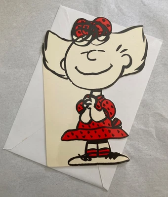 Peanuts Sally Friendship Die Cut Greeting Card Greeting Card Charles Schultz VTG - Image 1 of 4