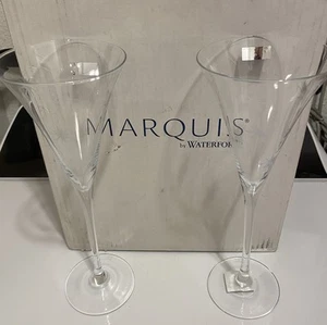 New NIB Marquis By Waterford Celebration Champagne Toasting Flutes - Flute Pair - Picture 1 of 5