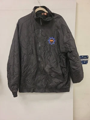 Harriton XL Black Jacket Full Zip Lightweight Windbreaker Outerwear Coat - Image 1 of 4