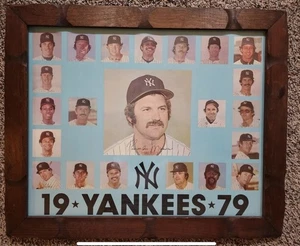 New York Yankees 1979 Team Headshot Signatur gerahmtes Poster Thurman Munson  - Bild 1 von 7