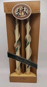 Candele coniche vintage in cera d'api, coniche 12", fatte a mano, 100% naturali, Natale - Foto 1 di 7