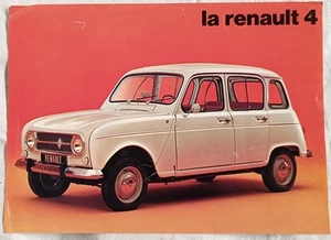 Renault 4 Depliant Pubblicitario Originale Ad Una sola Pagina In Italiano - Foto 1 di 2