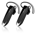 2 Pack Bluetooth Earpiece V5.0 Wireless Handsfree Headset with Microphone 24 Hr